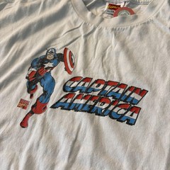 Marvel Comics Captain America Shirt Mens 2XL White Graphic Superhero Tee T-Shirt