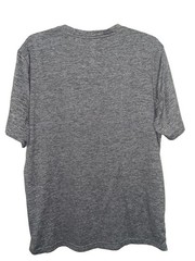 LEG3ND Men’s Gray Solid Crew Neck Short Sleeve Knit T-Shirt Regular Size L