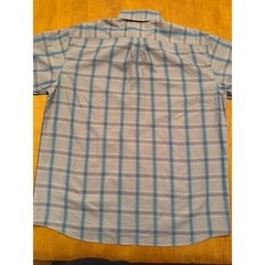 Southern Marsh Performance Plaid Button Down Shirt Mens XL Grey Blue Orange Duck
