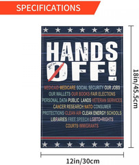 Hands off Protest Social Security & Medicare Flag – 12X18In Outdoor/Indoor Durab