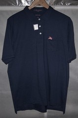 NEW B. DRADDY Pima Cotton & Spandex Golf Polo Shirt THE FLIERS CLUB XL Navy Blue