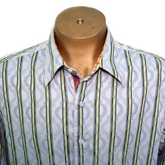 Robert Graham XL Flip Cuff Designer Shirt STAINED See Photos