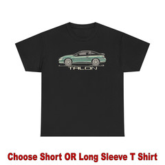 DigiRods Eagle Talon Classic Model Year Cartoon Car Black T Shirt