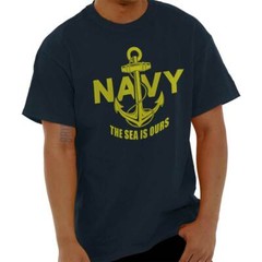 Military Navy Seal Anchor The Sea is Ours Womens or Mens Crewneck T Shirt Tee