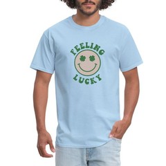 Feeling Lucky Smile Face St Patrick Day Fun Men’s T-Shirt