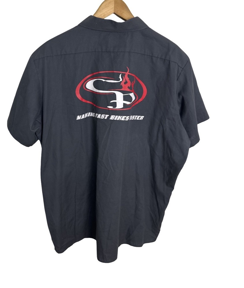 Custom Performance Motorcycle Men’s Dickies Mechanic Shirt Size 2XL