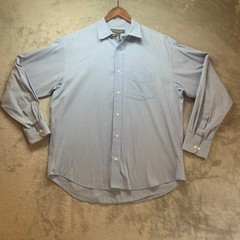 Banana Republic Factory Mens Blue White Grid Check Cotton Button Down Shirt L