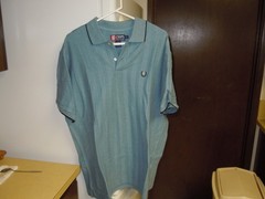 ” RALPH LAUREN CHAPS ” SEA GREEN SHORT SLEEVE POLO SHIRT – SIZE L/G