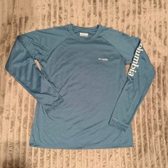 Columbia PFG Mens Long Sleeve Fishing Shirt Blue UPF Sun Protection Large