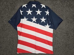 Walter Hagen Golf Polo Men’s Large American Flag USA Star Stripe NEW NWT