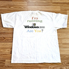 Vintage Y2K Microsoft Windows 2000 Tech T-Shirt Size XL