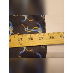 BC Men’s Black Short-Sleeve Button-Down Shirt with Blue & Yellow Anchor Print Sz