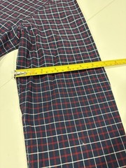 Tommy Hillfiger Men’s Medium Button Down Shirt Navy Red plaid Stretch Cotton