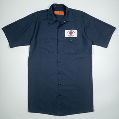 Red Kap Work Shirt Men’s Large Colorado Fire Prevention Control Patch Navy