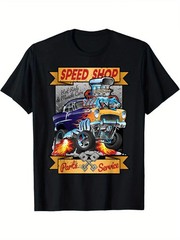 Vintage Hot Rod Muscle Car Men’s T-Shirt Size S to 5XL