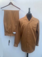 THE POINT 100% Micro Fiber Polyester Two-Piece Casual Set Pant and Shirt