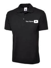 Custom Printed Personalised Youtube Polo Shirt add your name Youtuber Adult Top