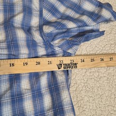 Simms Short Sleeve Pearl Snap Guide Fishing Shirt Men’s Large Blue White Plaid