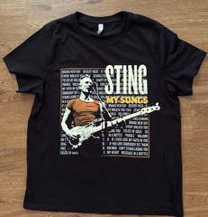 Sting My Songs 2022 Tour Graphic T-shirt Men Black Short Sleeve