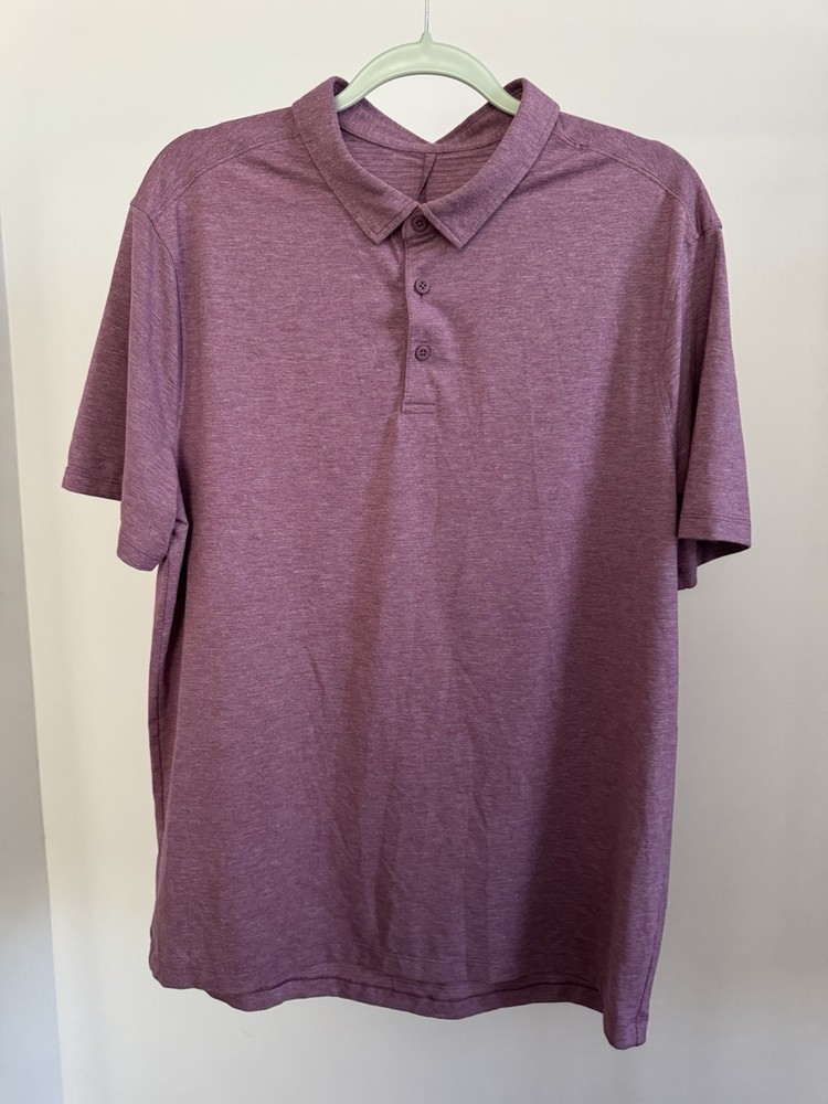 Lululemon Golf Polo Shirt Men’s Medium Heather Purple Performance Athletic