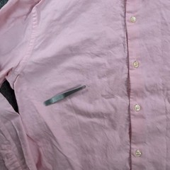 Mott & Bow Shirt Mens Medium Pink Solid Long Sleeve Button Up Casual Cotton