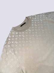 Louis Vuitton LV Monogram Gradient Cotton Crewneck T-Shirt Beige Size L