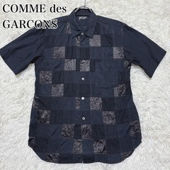 USED COMME DES GARCONS PATCHWORK SHORT-SLEEVED SHIRT (MIXED MATERIALS) GOOD