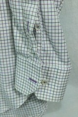 Robert Talbott ESTATE Size 16 Checkered Plaid Dress Shirt Hand Crafted Cotton