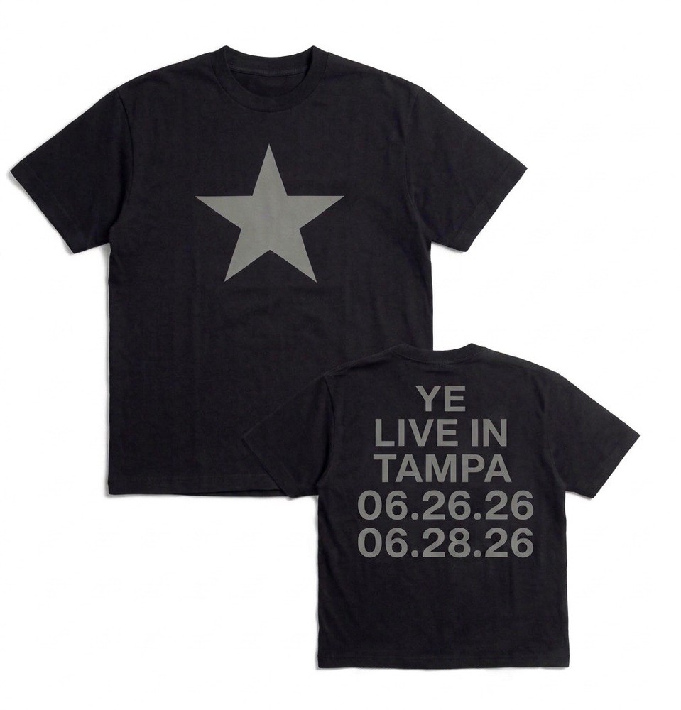 Kanye West YE BULLY Live In Tampa 06.26.26 06.28.26 Concert T Shirt New 2026