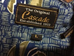 Cascade Men’s Size Large Blue Patterned Short Sleeved Shirt Pre-Owned