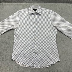 Express Design Studio Mens Medium Modern Fit Italian Plaid L/S Button-Up Shirt