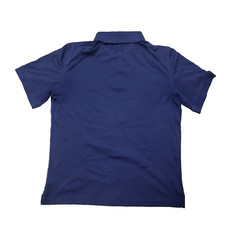 Untuckit Mens Medium Solid Blue Stretch Knit Polo Short Sleeve 100% Cotton