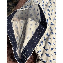 Paper Denim & Cloth Mens 3X Sea Turtle Print Peached Poplin Shirt White Blue NEW