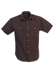 Gioberti Mens Casual Western Solid Short Sleeve Shirt with Pearl Snaps Size S-5X