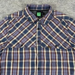 Hippy Tree Nomad Division Button Up Shirt Plaid Pockets Mens Small S
