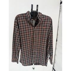 Wrangler George strait Brown and Rust Plaid Button-Down Shirt XL cotton