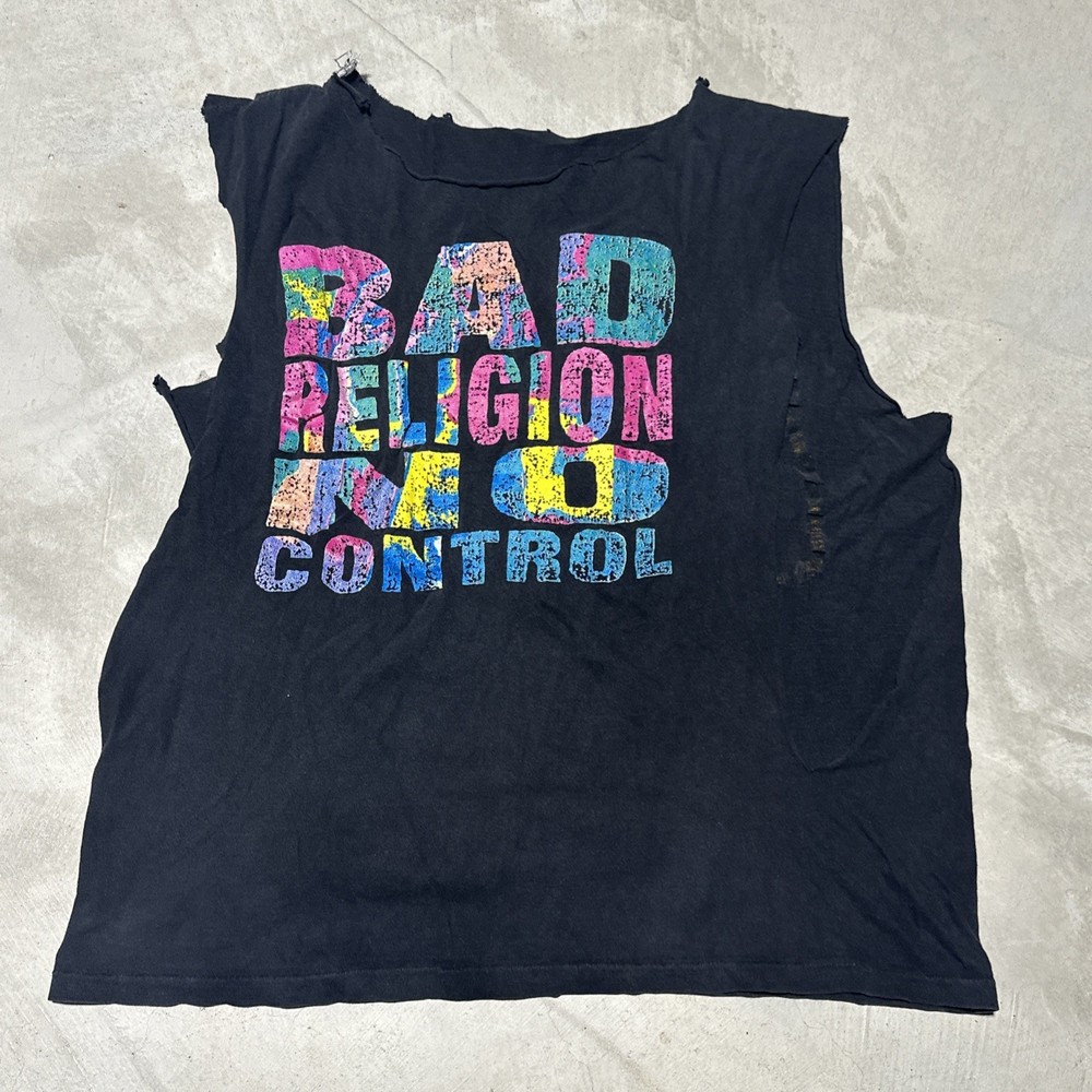 Vintage 1989 Bad Religion No Control T Shirt Sz XL Epitaph Records Plus Tank