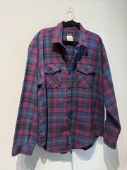 Codet Button Up Wool Multi Color Pockets Long Sleeve Heavyweight Mens Size XL