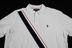 U.S. Polo Assn. Men’s Short Sleeve Americana Polo Shirt AC2 White Size: 2XL