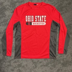 Gear For Sports Ohio State Buckeyes Mens Large Red Long Sleeve Performance Shirt