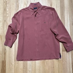 AXIS Men’s Red Plaid Long Sleeve Button-Up perfect for work or play.