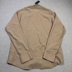 Travis Mathew Cloud Flannel Button-Up Shirt Mens L Portabella Beige Long Sleeve