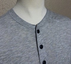 NEW Rag & Bone Men’s Size 2XL Heather Grey Core Long Sleeve Henley Shirt XXL