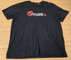 Gears of War 3 Shirt Mens Black Video Game Xbox Graphic Tee Cog Logo Crewneck
