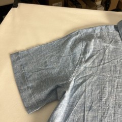 Cafe Luna Men’s Shirt Size XL Linen Blend Button Front Hawaiian Pockets Blue PA3