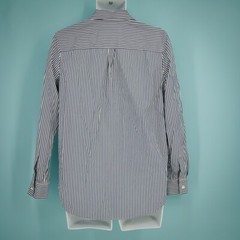 Theory Size Medium M Blue Essential Button Down Hartman Stripe Collared Shirt