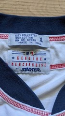 Vintage Starter Atlanta Braves Henley Jersey Shirt Mens XL 90s MLB Embroidered