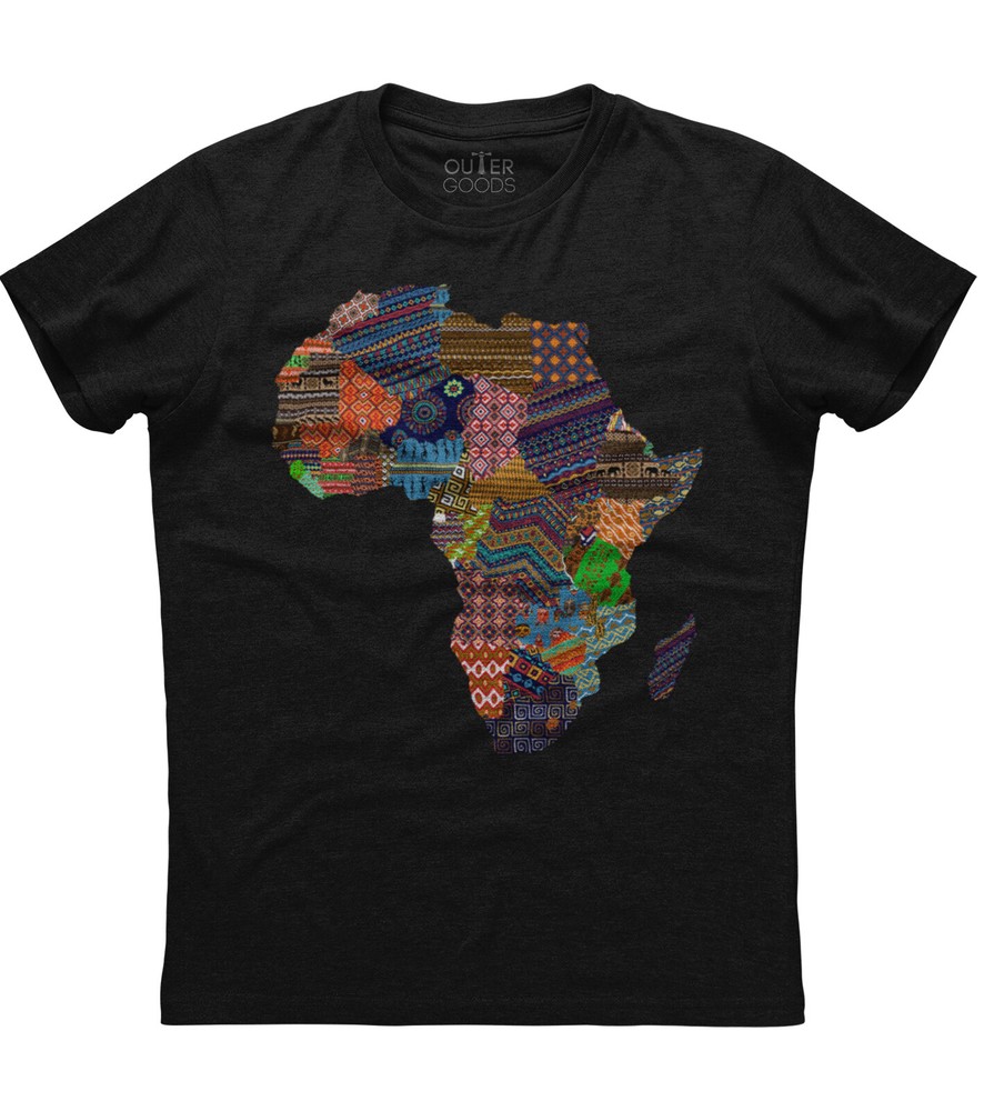 American Map Graphics Printed Mens Short Sleeve New Cotton Black T-shirt