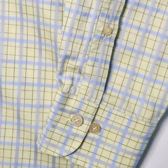 Robert Talbott Long Sleeve Button Down Shirt Window Pane Plaid Men’s Size Large