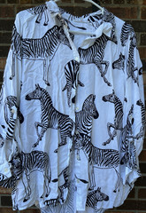 Jane & Delancey 1X Black White Zebra Print Blouse Women’s Plus Size Top